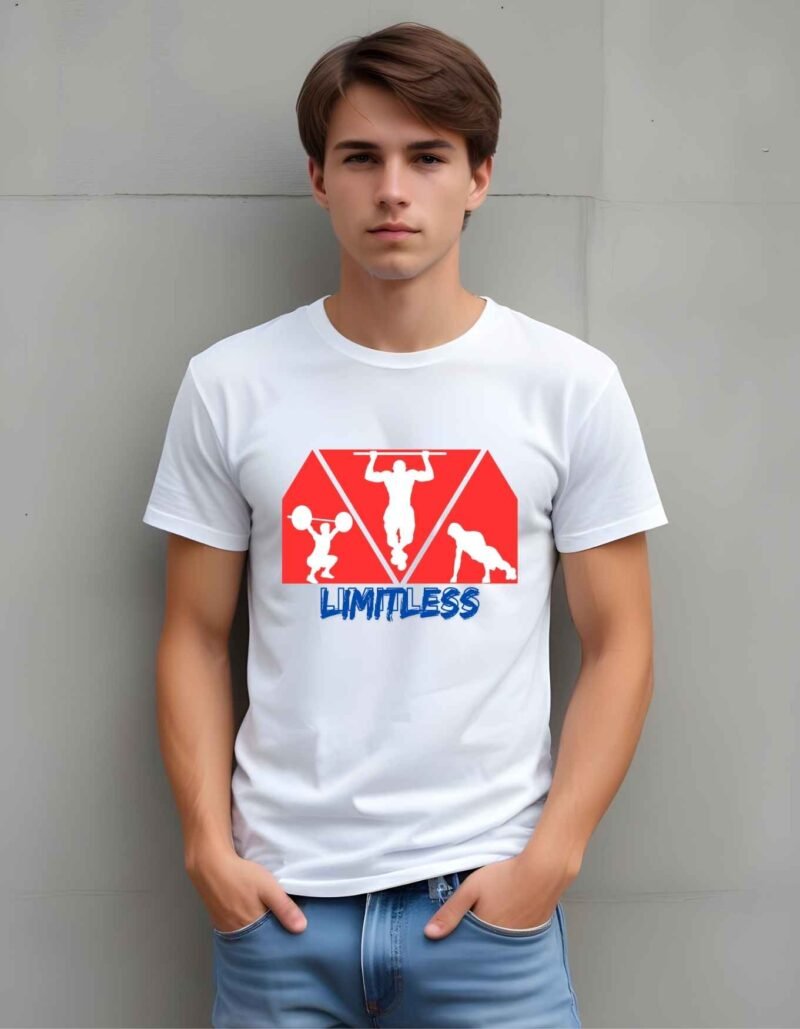 Limitless Graphic Printed White T-Shirt - Image 2
