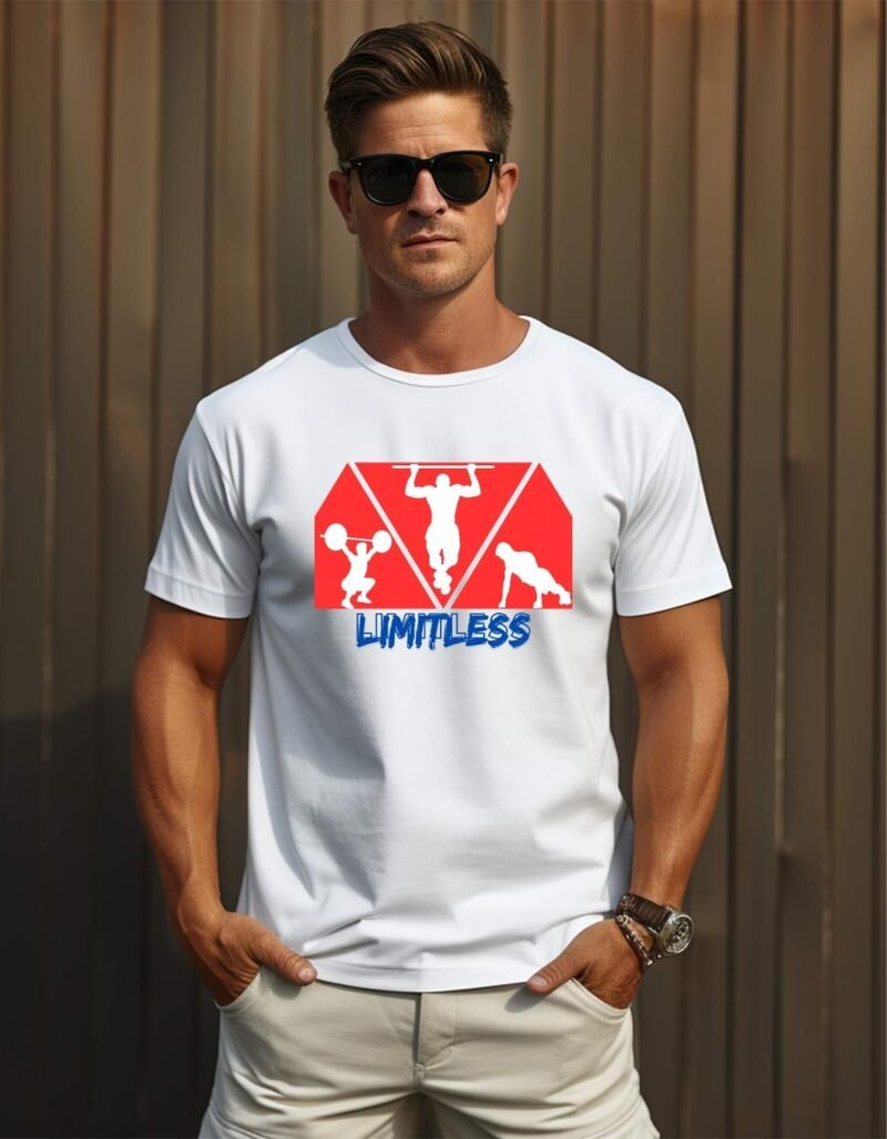 Limitless Graphic Printed White T-Shirt - Image 5